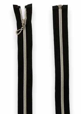 Ozdobn zips pirlov 90 cm - ierny